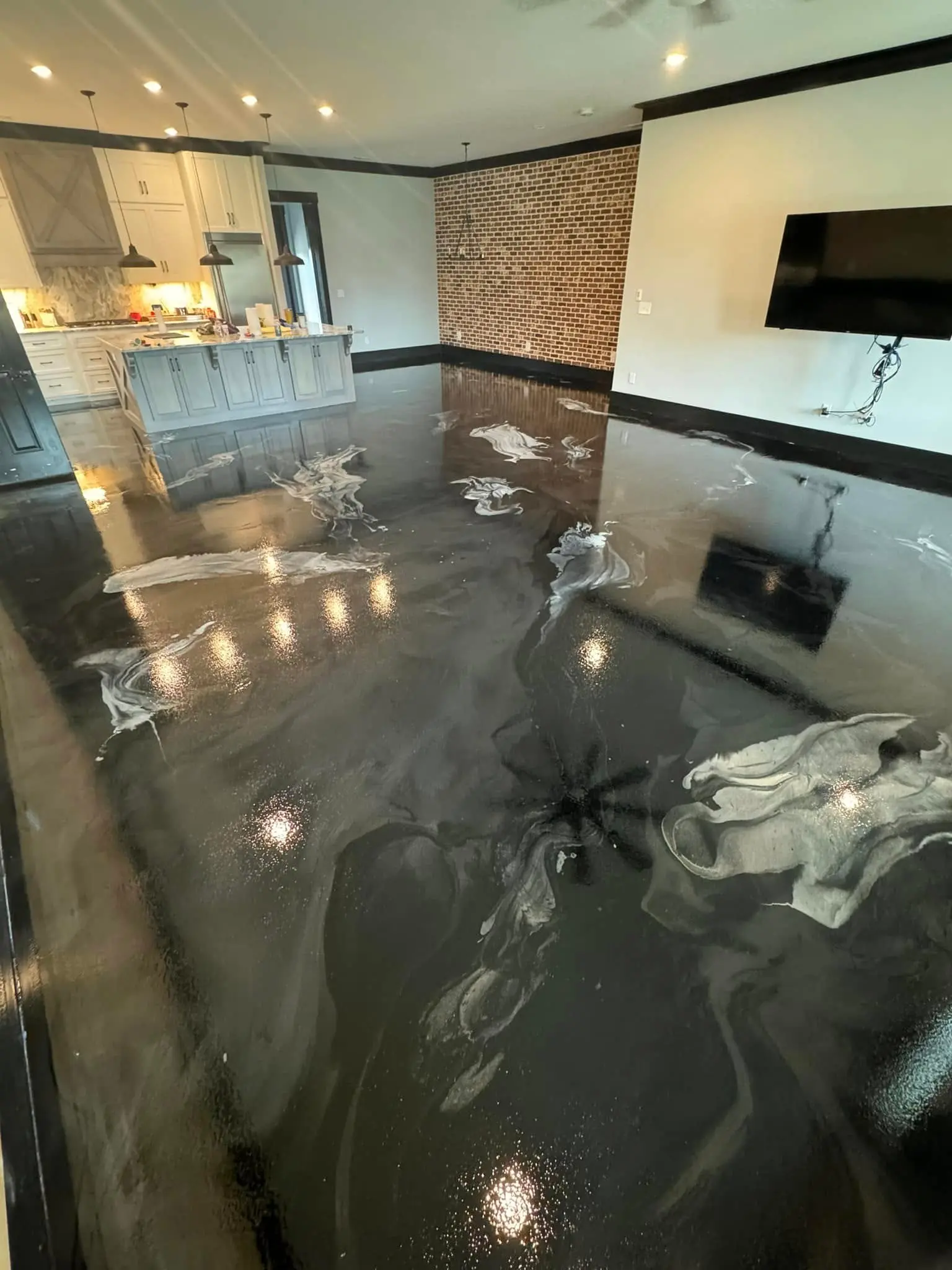 Star Spangled Epoxy residential flooring project