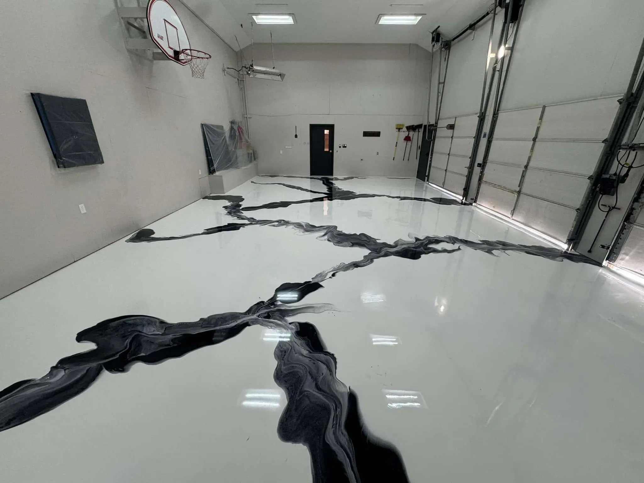 Star Spangled Epoxy garage flooring project